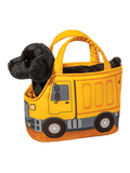 Construction Truck Pet Sak w/ Black Lab