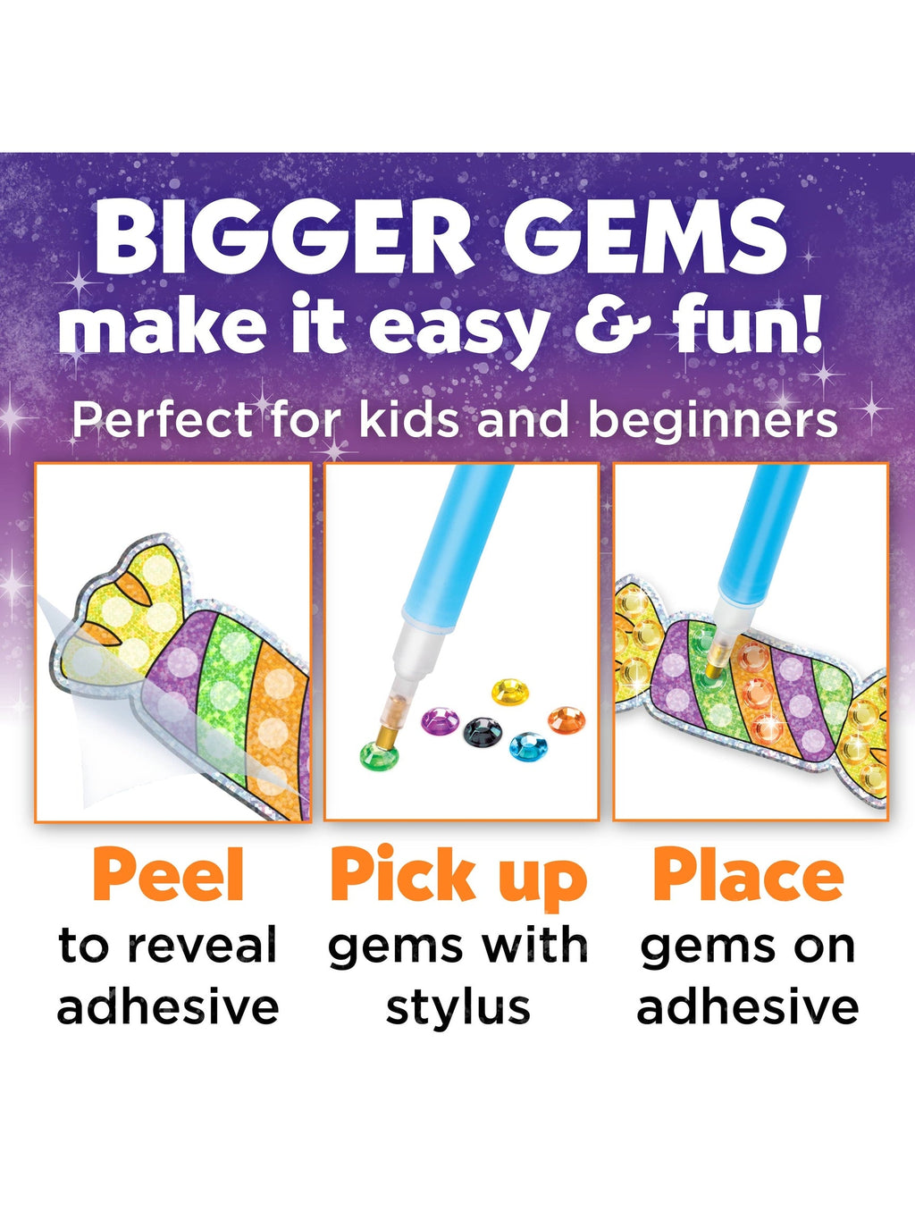 Halloween Big Gem Diamond Painting Kit for Kids
